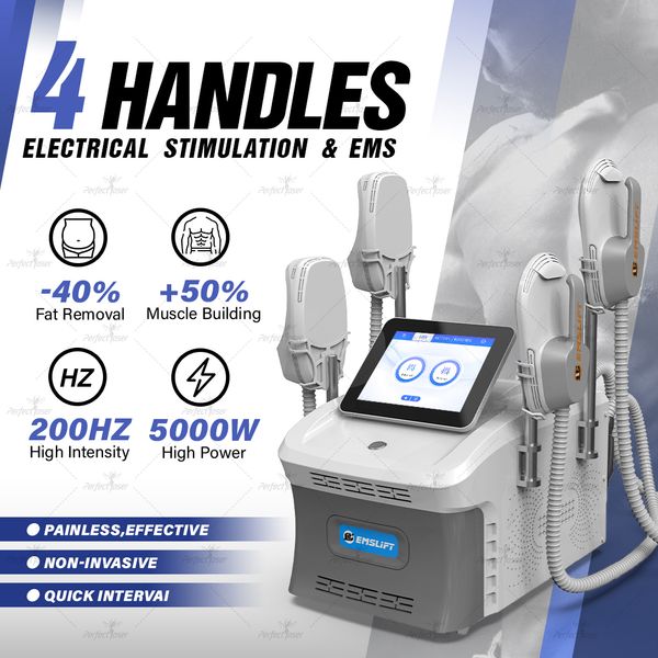 Desktop EMS Hiemt Schlankungsmaschine 4 Griff luftgekühlt magnetische Hüftforminstrumente Mikroelektrikum Schönheitssalon Instrument