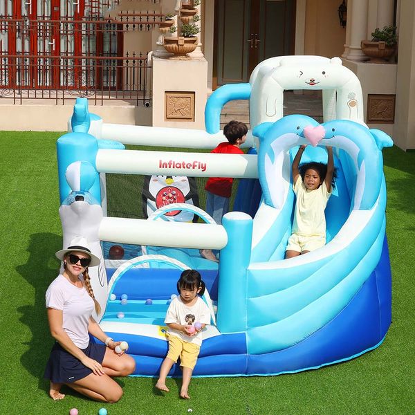 Jump Castle Bounce House Inflable Kid Slide Combo para festas infantis de backyard entretenimento ao ar livre Jumper Jumper Indoor Toys Yard Playhouse Playhouse