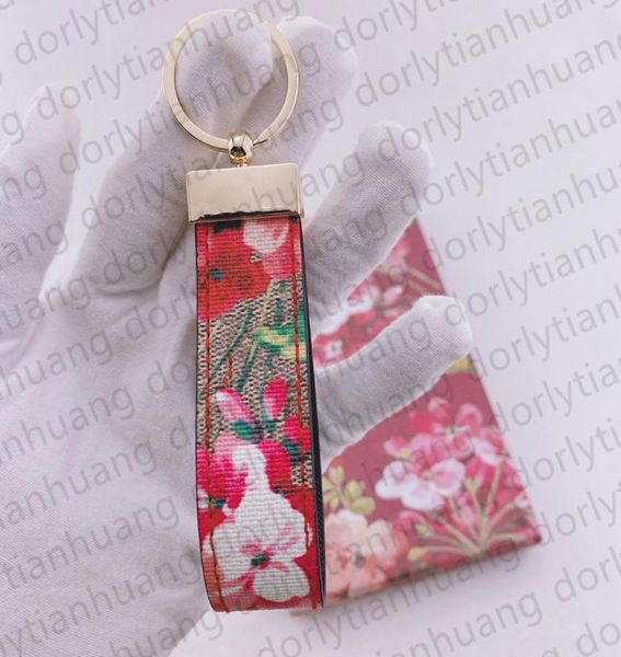 Designer de moda Keychain Key Rings Chain Men Luxury Caryyring Women Buckle Leather Brand Colorful Flowers Bee Snake Bags Pendan3767194