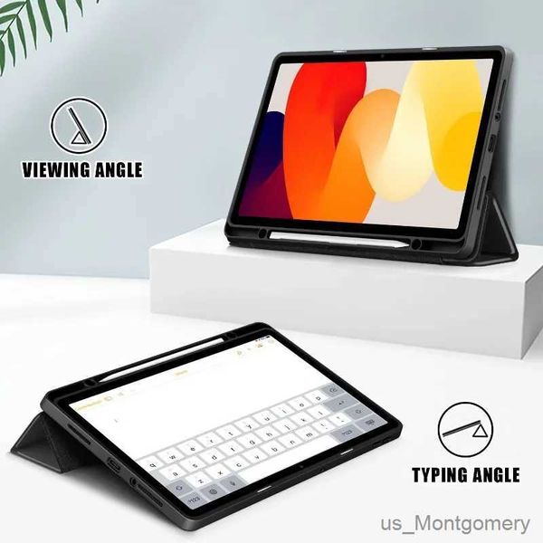 Tablet PC Kılıfları Çantalar Funda Pad SE 11 inç Tablet Kılıfı Kırmızı Mi Pad SE Kılıfı ile Kalıcı Tutucu ile Açık Akıllı Kapak