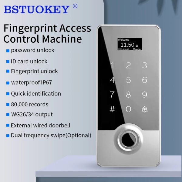 Controllo Smart Fingerprint Lock Lock Touch Password KeyPad IP67 Sistema di controllo dell'accesso a scheda RFID impermeabile