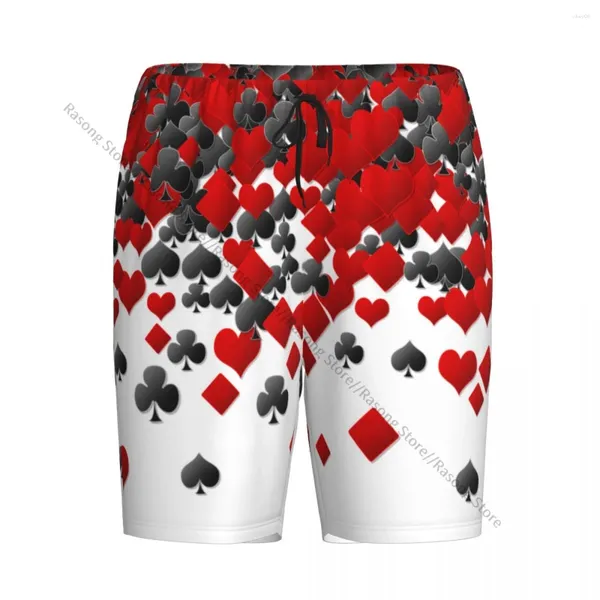 Men's Sleepwear Men Home Casual Casual Nightwear Pijama Shorts Abstract Poker Pijamas Sleep Bottoms calças curtas Lounge