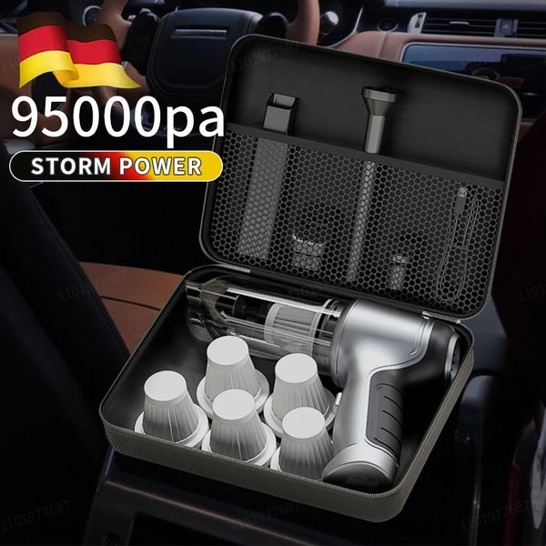95000pa Wireless tragbarer Staubsauger -Reiniger Auto Handheld Mini Forcar Home Desktop -Tastaturreinigungsreiniger 240416