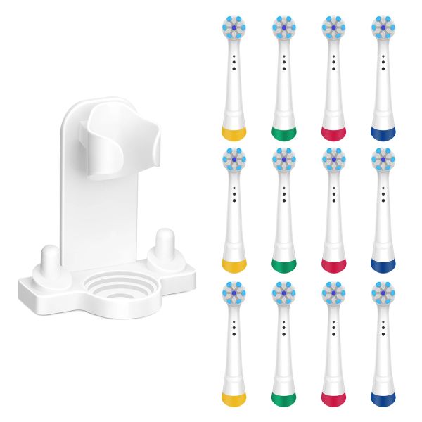 Teste 12 pacchetto compatibile con oralb IO 3/4/5/6/7/8/9/10 serie di spazzolini elettrici per spazzolino teste di spazzolino+supporto montato a parete