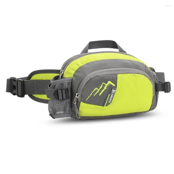 Bolsas ao ar livre Pacote de fã de bolsa de correia de correia Bum de nylon cintura com suporte de garrafa à prova d'água para hidratação de ciclismo jogging