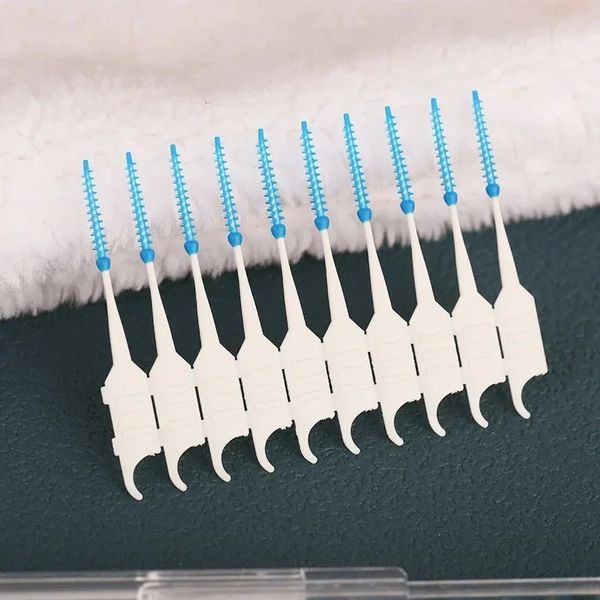 Kieselgel Interdental Pinsel Kieferorthopädtische Interdentalbürste Reinigung Interdental Massage Pflege Zahnstocher 20 Kisten