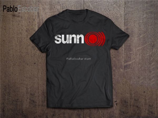 Camisetas novas sunn o))) banda Red Metal Rock Band Men's Black Tshirt Size S6xl Personalidade Camiseta Camiseta Camiseta Homem de verão