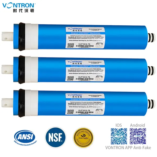 Purificatori Vontron Osmosi inversa Membrana RO 75GPD / 100GPD Sistema di filtro dell'acqua di sostituzione Purificatore Bere ULP181275 / ULP2012100