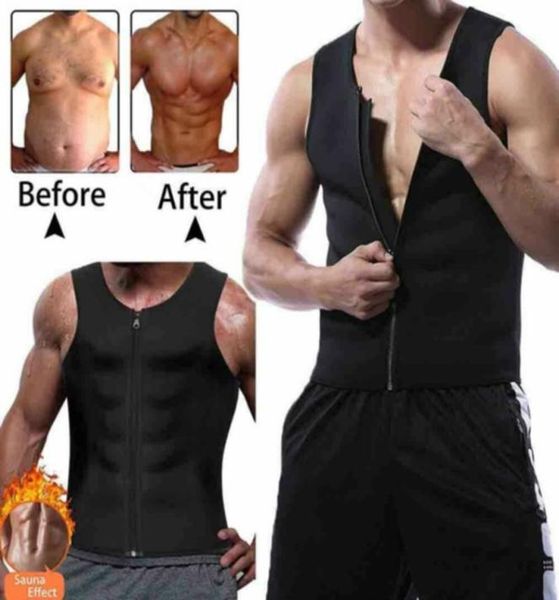 Men039s Gym Neoprene Sauna Saiuna Saga Ultra Sweat Sweat Shaper Slimming Tank Fitness Antistatic3240507