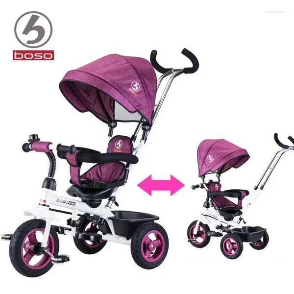 Запчасти для коляски Boso Baby Bicycle Резиновый воздух надувной колесный колесо Стальная рама светлый трехколесный велосипед с сиденьем вращения