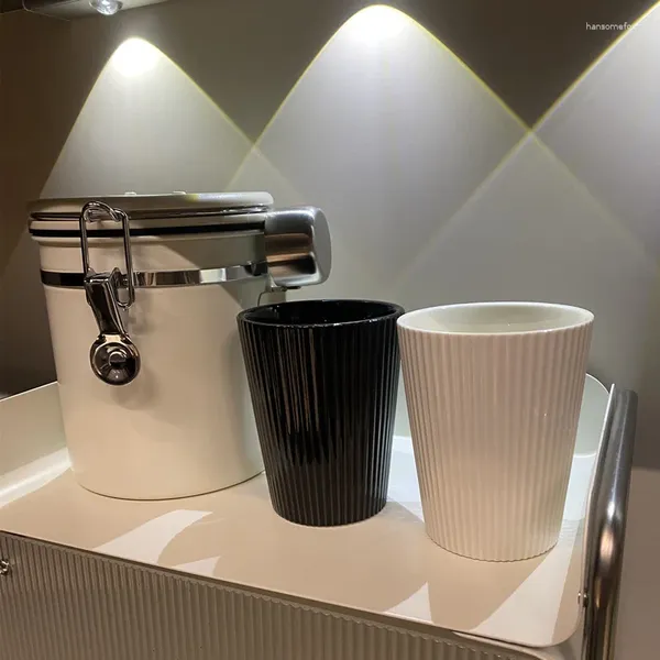 Tumblers Tumblers Vertical Striped Calza per coppie di coppie in famiglia Coffee Restaurant Shop Brinking Utensili