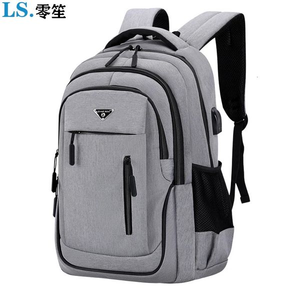 Mochilas de mochila de grande capacidade Mochilas laptop 15.6 Oxford Black Solid High School Bags Teen College Boy Gril Student Backpack 240409