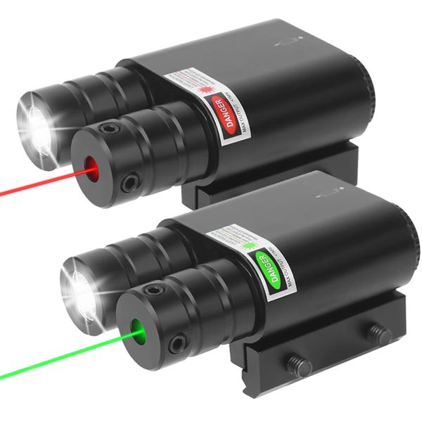 Luzes de armas de arma tática luz vermelha verde azul laser mira ao ar livre lanterna de tocha lanterna vermelha verde laser para trilhos de 20 mm