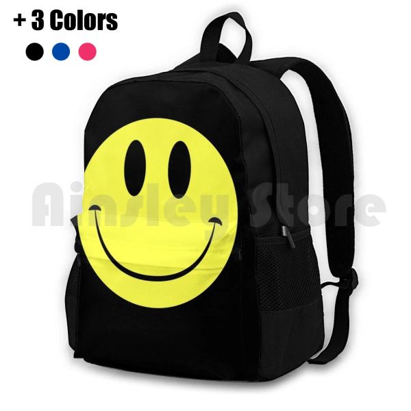 Bags Classic Acid House Face Rave Culture Outdoor Wanderschack wasserdichte Campingreisen Acid House Face Acid House Klassische Säure klassische Säure