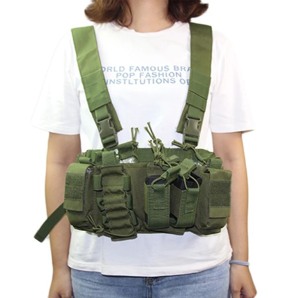 Segurança Tactical Mille Molle Vest Airsoft Paintball transportador greve de colete chaleco bolsa de sonda de peito