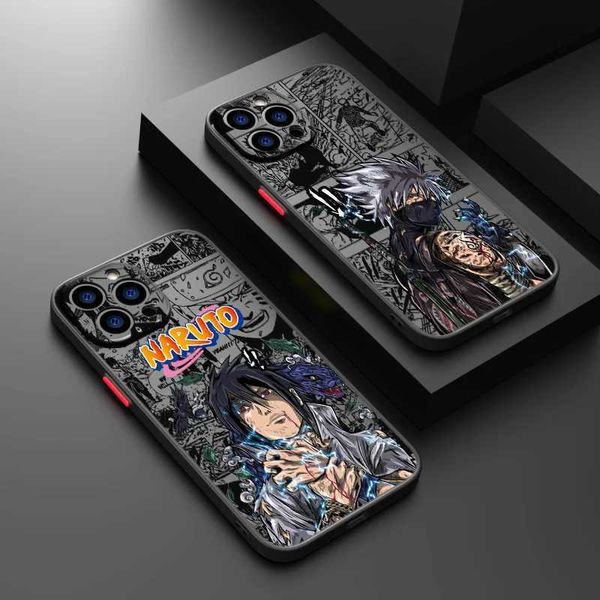 Handy-Stoßstangen Anime N-Narutos für iPhone 15 14 13 12 Mini 11 xs xr x 8 7 Pro Max plus TPU Frosted Transucent Phone Case Y240423