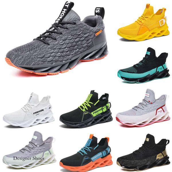 Sapatos de grife sapatos de corrida top para homens confortáveis em corrida respirável tripla preta branca vermelha amarela neon cinza sports esportes tênis tênis tamanho 7-11 gai