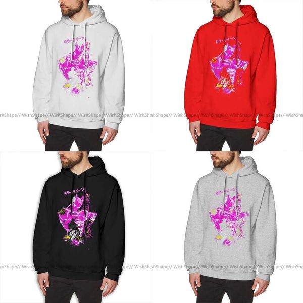 Убийца Jojo Queen Cotton Loase Pellover Hoodie Мужчина Red xxxl Зима хорошего с длинным рукавом 201020 с.