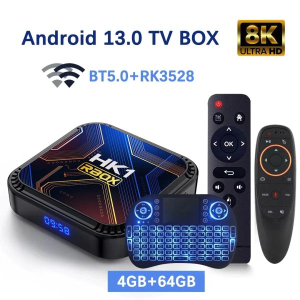 Empfänger K8S Android 13 Set Top -Box RK3528 Quad Core Cortex A53 WiFi5 Dual WiFi Support 8K Video BT5.0+ 4K 3D Voice Media Player TV -Box