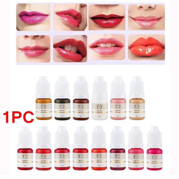 Tintas 22 coloras semi -permanente de maquiagem para sobrancelha lábios Lips Eye Line Tattoo Color Microblading Pigmment Eyebrow Tattoo Body Art Color tintas