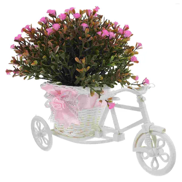Dekoratif çiçekler açık dekor masaüstü süslemeler sahte saksı bitkileri bisiklet yapay süsler küçük
