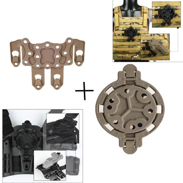 Hosters de pistola tática Hoslter plataforma rápida coldre de caça de caça molle molle strikeplatform system de 360 graus ângulos