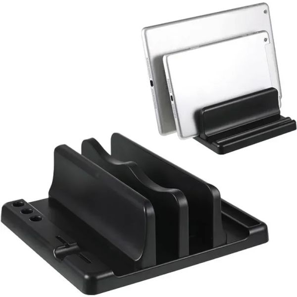 Stands VayDeer Plastic Vertical Laptop Porta del supporto per laptop regolabile Desktop Notebook Dock Spacesving 3 in 1 Stand da supporto per computer