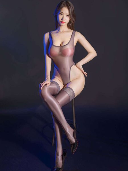 Il body da donna estivo top top ad alto taglio perizoma calzature sexy sexy grotto aperto elastico donna luccicante abbigliamento senza maniche