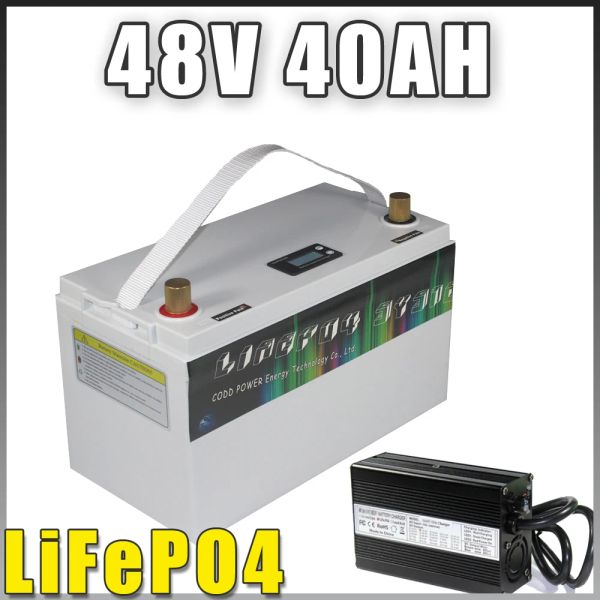 Аксессуары 48 В 20AH 30AH 40AH LIFEPO4 Батарея 1000W 2000W 3000W IP68 Водонепроницаемый eBike Golf Car RV Caravan Boat Motor Forklift Солнечная панель