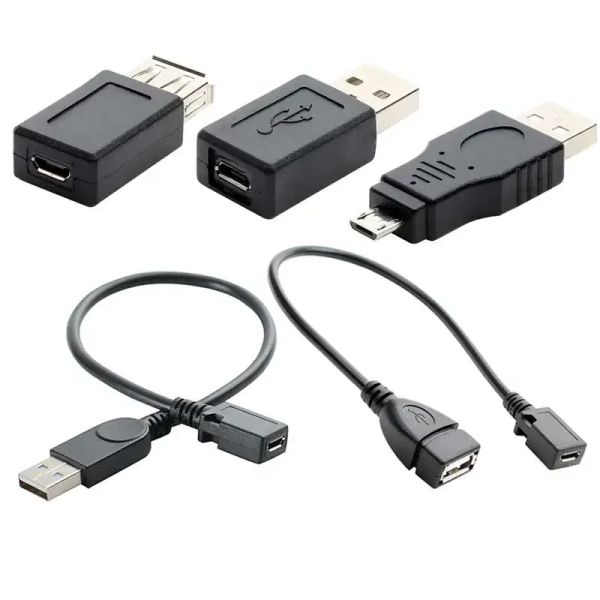 Аксессуары USB 2.0 типа A в Micro USB B Женский адаптерный конвертер USB 2.0 в Micro USB -разъем оптом