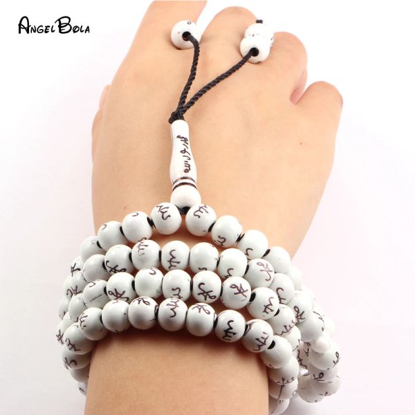 Abbigliamento da 8 mm perle tassel bracciale ciondolo 99 preghiera perle meditazione di guarigione gioielli ansia