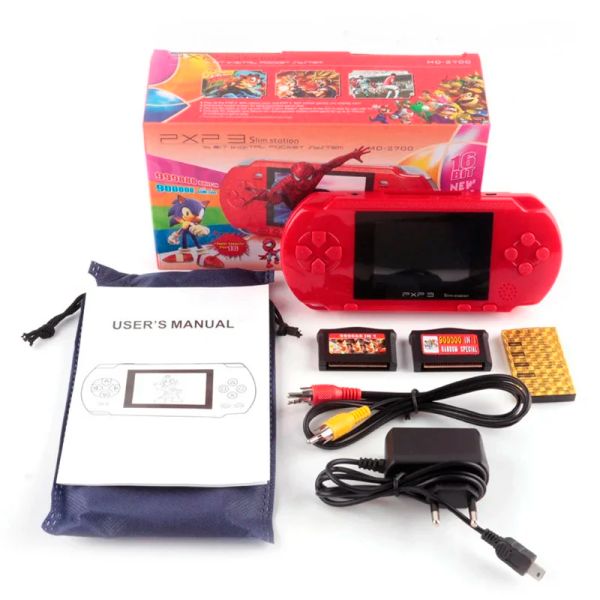 Giocatori pxp3 hot 16 bit portatile console videogioco portatile oltre 200+ giochi retrò megadrive