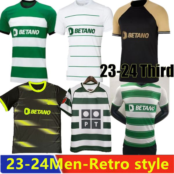 2023-2024FANSROTRO Stylelisboa Jerseys de futebol Casa Blue Lisboa Lisboa Especial Jovane Sarabia Vietto 23-24 Jersey Maillot Sporting Clute De Football Shirt Men