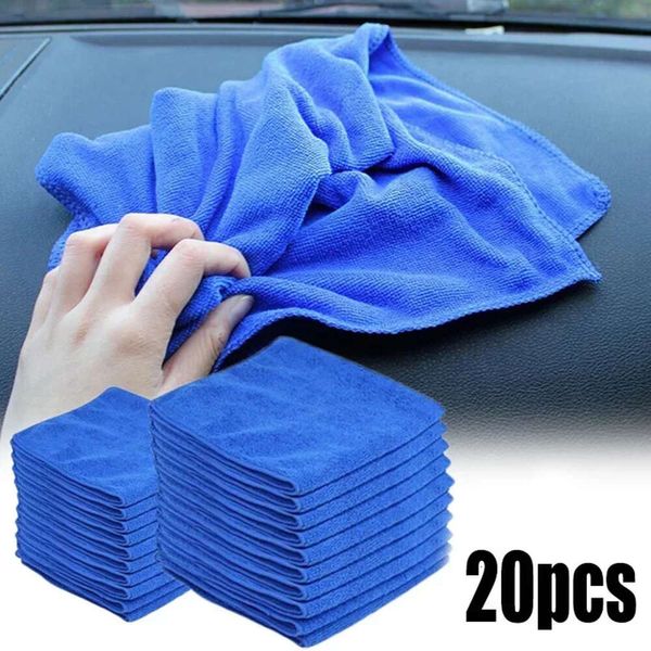 Neue 20pcs 30x30 cm Mikrofaser -Handtücher Weiches Trocknungstuch Saumwaschhandtuch Wasser Saugpolierpolierautos Reinigungswerkzeuge