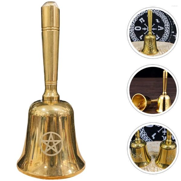 Forniture per feste mini decorazioni per campane dell'altare in ottone campane in ottone decorativo pentagramma meditazione rituale streghe