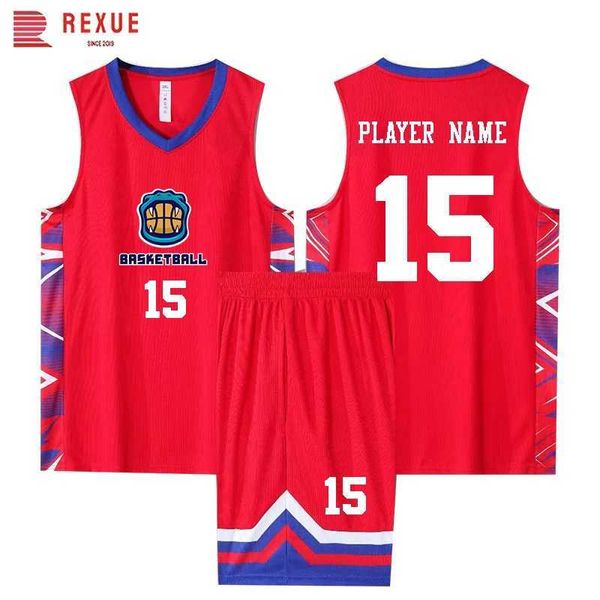 Fan tops Tees Mens Basketball Jersey Outfit Set Custom 2023 Nuovo stile di alta qualità Basketball Allenamento Basket Basketball Suit 2 pezzi Sportswear Y240423