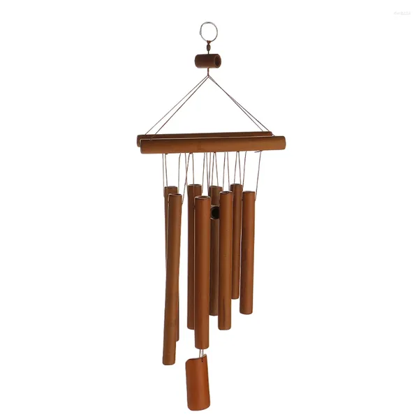 Figurine decorative Rilassanti profondi 8 tubi di bambù Cappella di cappella Canda a vento Cambuini a vento Decorazioni Windchime Yard Garden Outdoor Living Outdoor