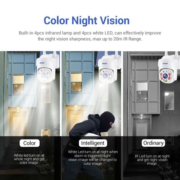 NUOVE 2024 8MP 4K WiFi IP Camera di sicurezza Outdoor Night Vision 1080p telecamere wireless videocamere Human Detect ICSEE TY114 Night Vision