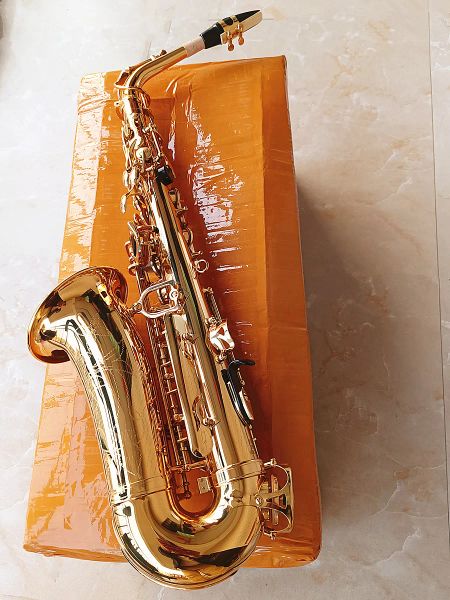 Saxophon bester Qualität goldener Altaxophon 62 Japan Marke Alt Sax Eflat Music Instrument mit Mundstück Professional