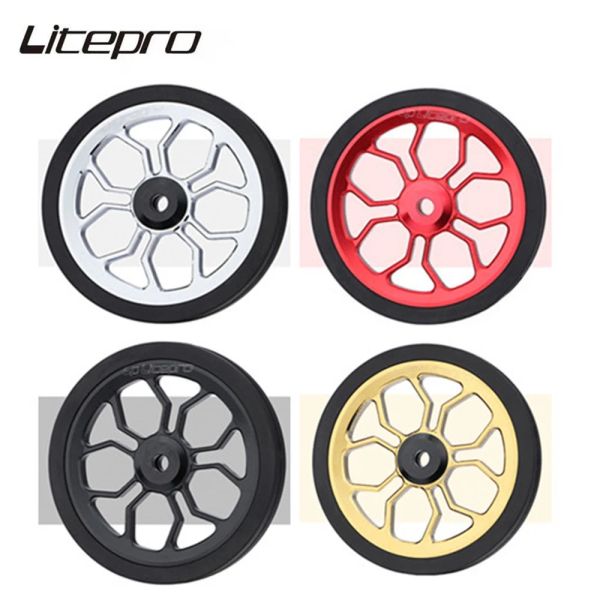 Partes Litepro elite Bike Wheel Easy Wheel Grande Spider Spider Shape Wheels Easy Wheels Modificado Modificado Rolamento para Bompton Bicicleta