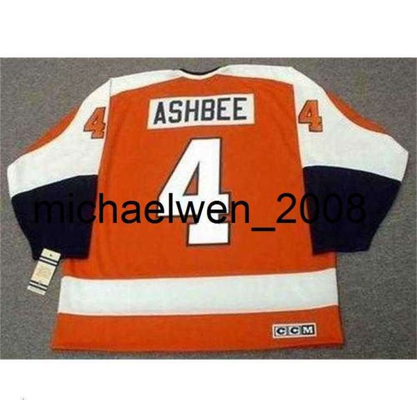 Kob Weng Männer Frauen Jugend Barry Ashbee 1972 CCM Vintage Away Hockey Trikot