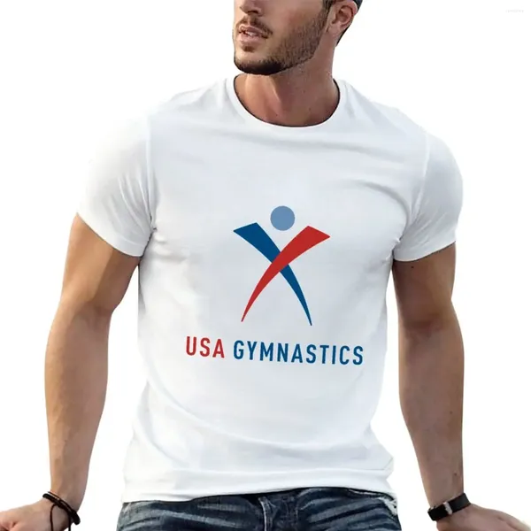 T-shirt de ginástica de ginástica masculina dos EUA