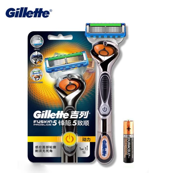 Clippers Gillette Fusion Proglide Power Razor Shaver a 5 strati Blade maschio Faccia Capelli per la barba Trimmer Macchina da rasoio da uomo originale
