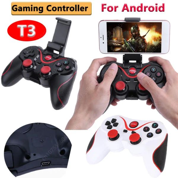 Kontrol T3 Oyun Denetleyicisi Kablosuz BluetoothCompatible 3.0 Android Akıllı Telefon Akıllı TV Joystick Controle Kablosuz Joypad