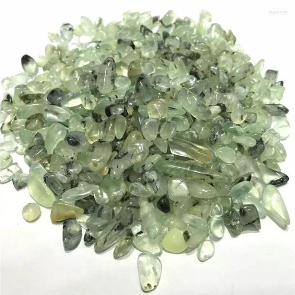 Figurine decorative Prenite naturale Verde Verde Crystal Calcini Calche Calcole di guarigione 7 mm-9 mm