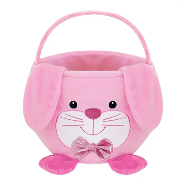 Stume da stoccaggio Pasqua e grazioso animale portatile portabusto cesto cesto di peluche per le orecchie da prua