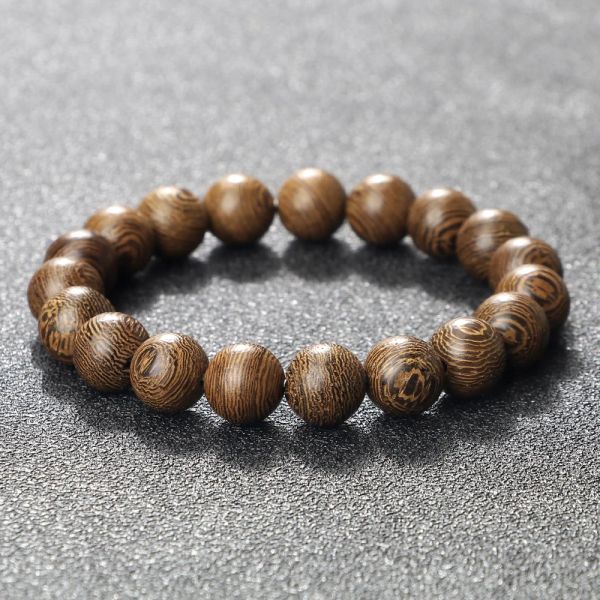 Stränge natürliche Holzperlen Armband Tibetan Buddha Rosenkranz handgefertigte Armbänder Männer und Frauen Yoga Meditation Gebet Perlen Schmuck Geschenke