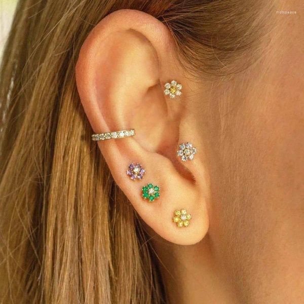 Orecchini per borchie 1pc Bellissima Piercing Ore Orello in acciaio inossidabile Oro