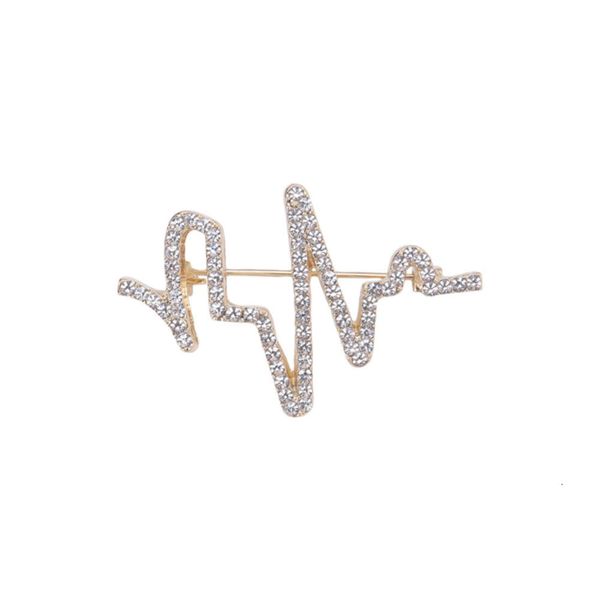 Serie di animali personalizzati minimalista Acqua Elettrocardiogramma Gold elettroplato alla moda e Sier Versatile Intarsonte