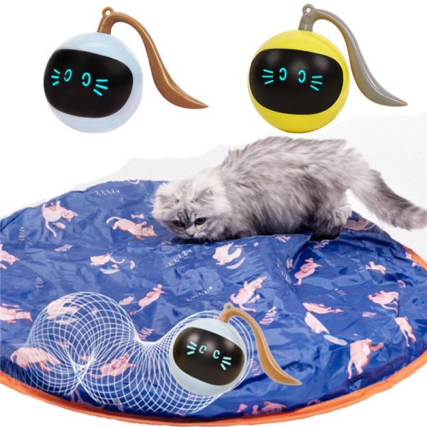 Steuerung Smart Interactive Cat Toy Automatic Moving Bouncing Rolling Ball für Innenkatze Kätzchen Fang -Übungsball Undercover -Mouses